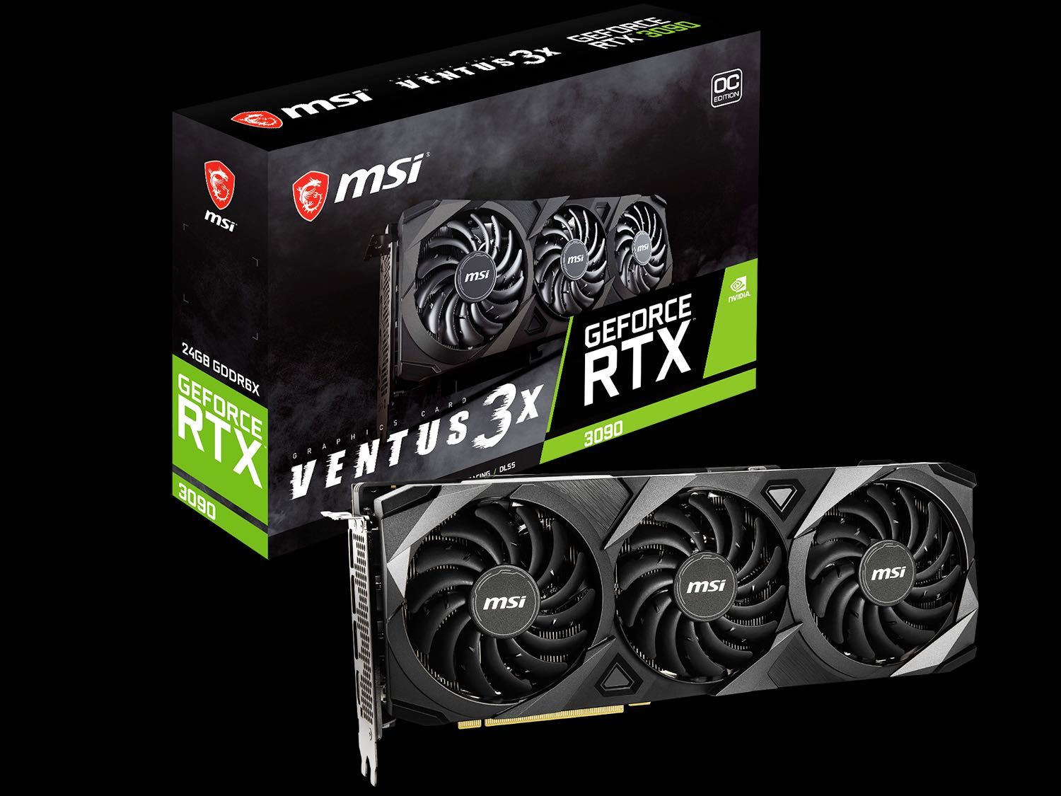 NVIDIA GeForce RTX3090 MSI Ventus 3X 24GB vram