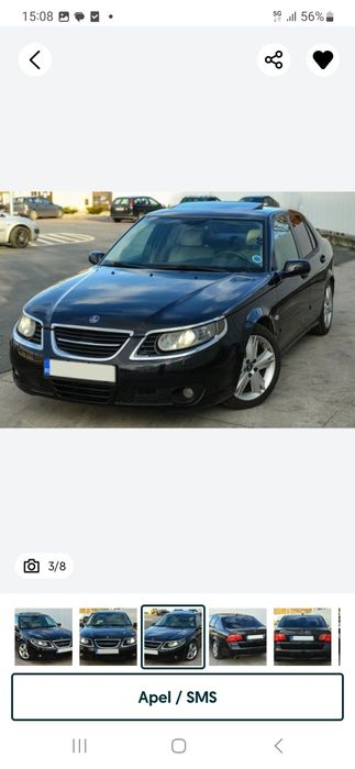 Saab 9-5 Aero /2.3 turbo /280cp/ trapă / piele bej/ ventilație
