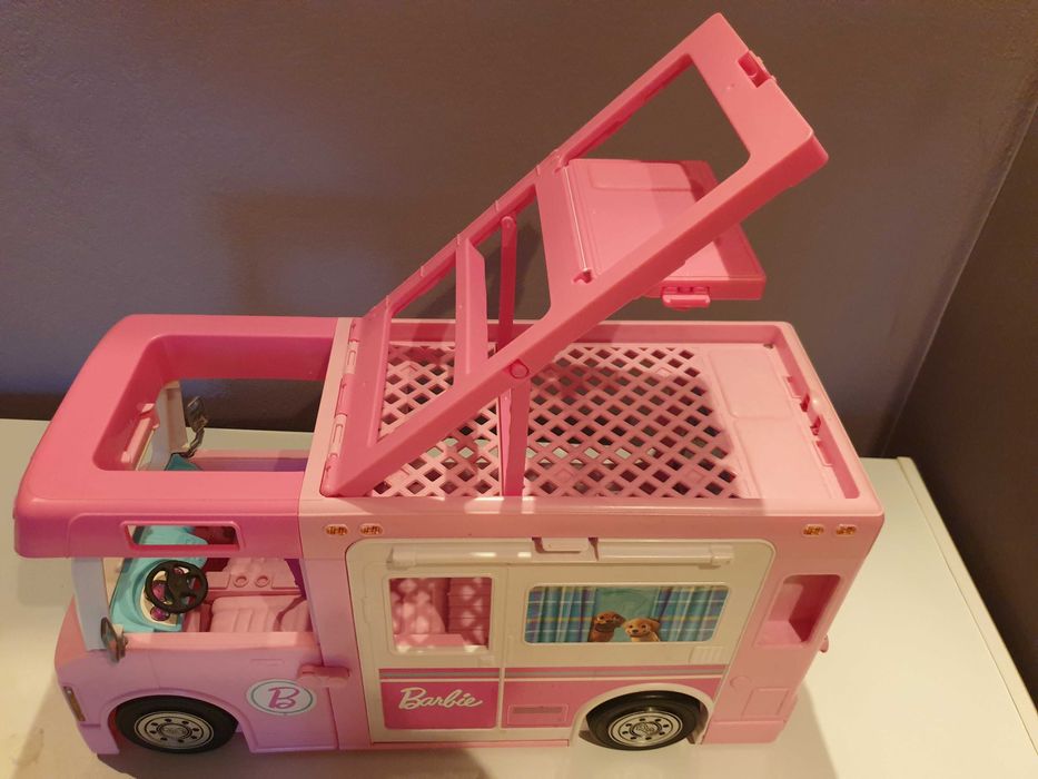 Caravana jucarie van cu barcă masina barbie ieftina cadou fetițe