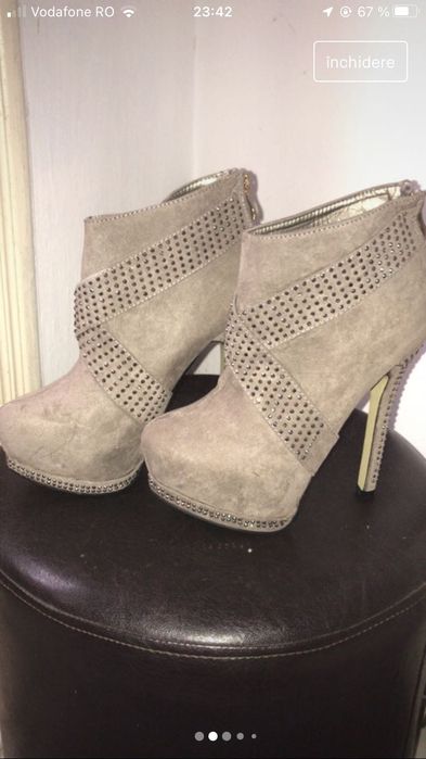 Botine cu ștrasuri noi marime 37