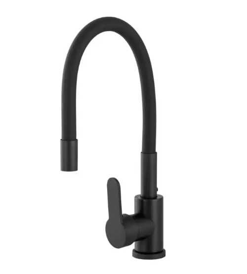 STOP!Christmas Графит кухненска мивка OSLO 50 XXL+ Смесител FLEX+Сифон