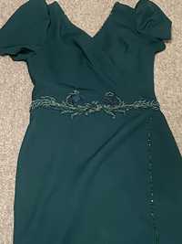 Официална зелена рокля,размер 46