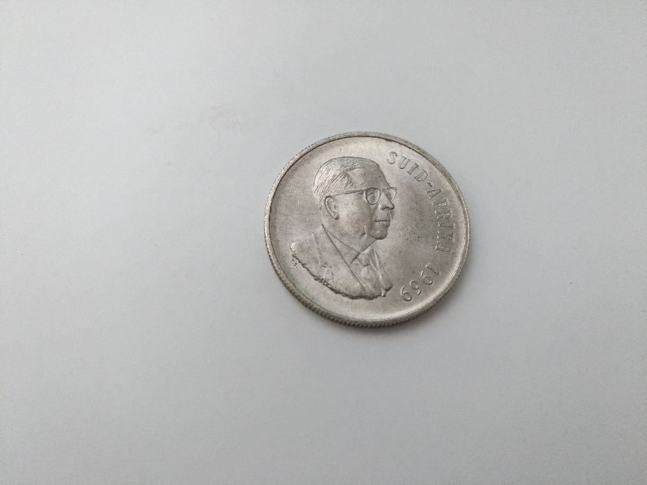 Moneda 1 RAND Sud Africa 1969 Argint