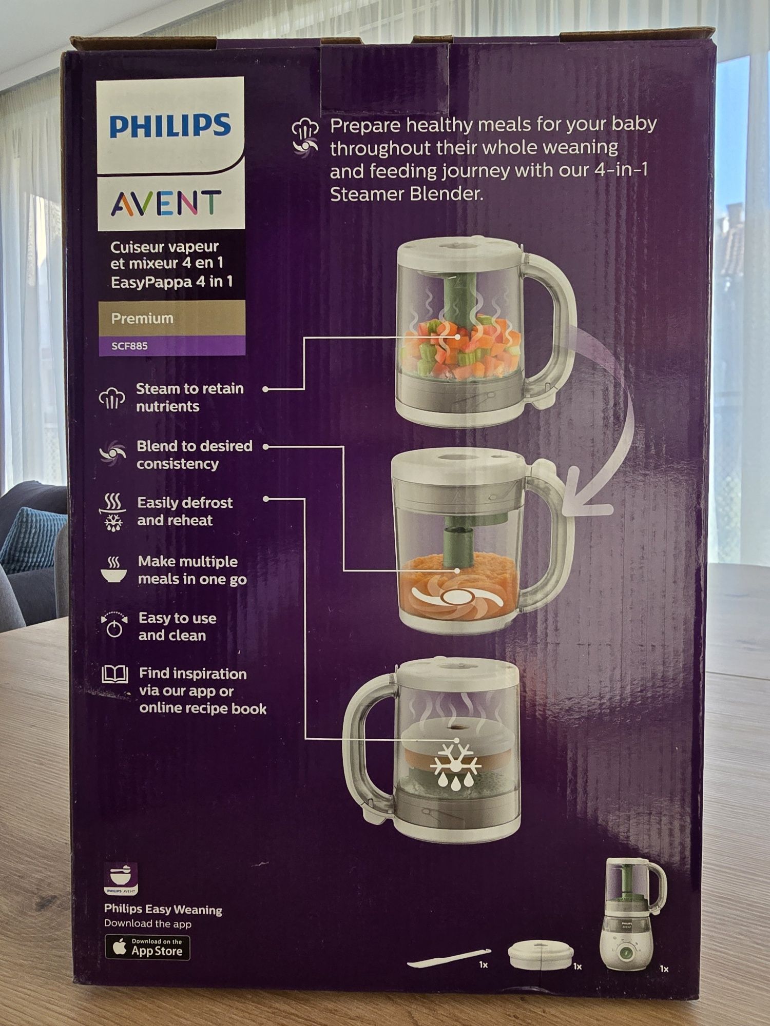 Philips Avent 4 в 1 (уред за готвене на пара и блендер)
