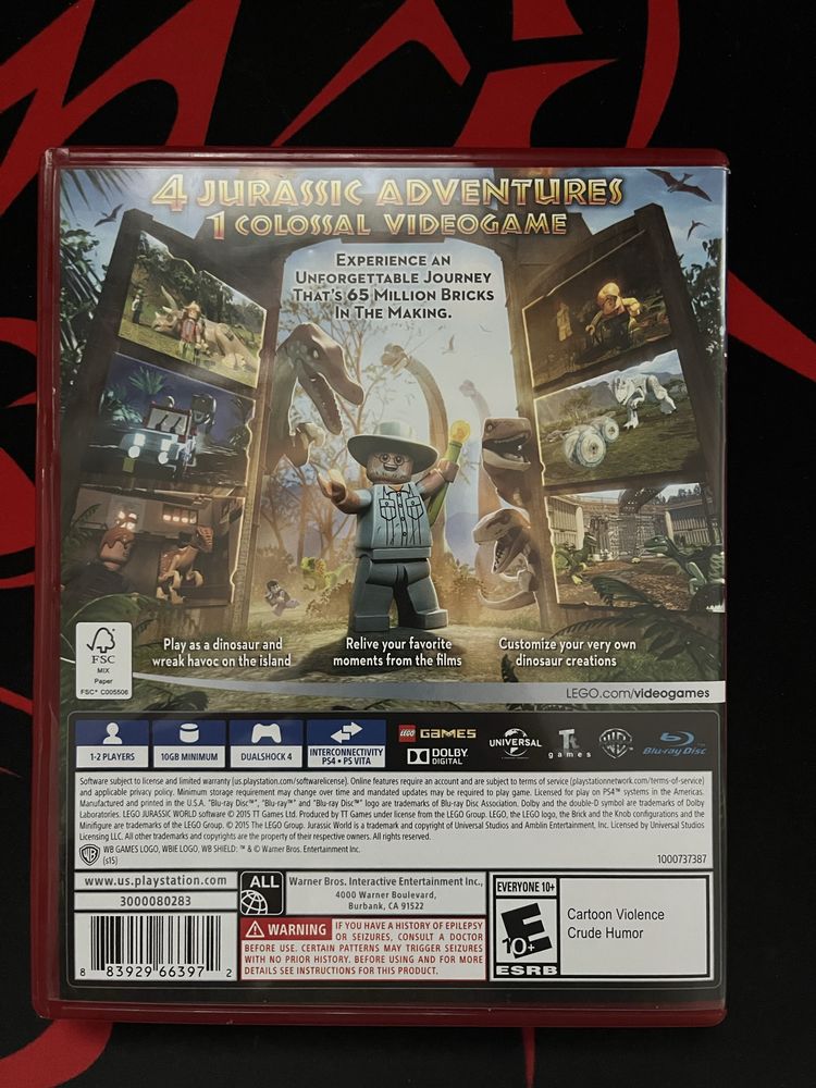 Игра Lego Jurassic World PS4