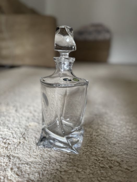Decantor Whisky Cristal Bohemia Quadro 850 ml