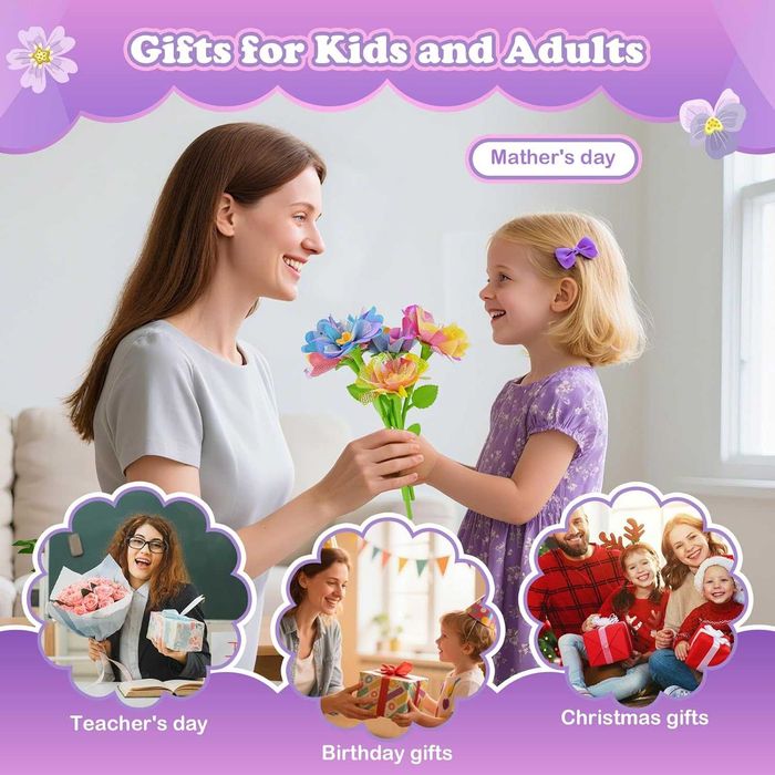 BlueSwan Направи си сам букети от плат с цветя за деца 4-12 години