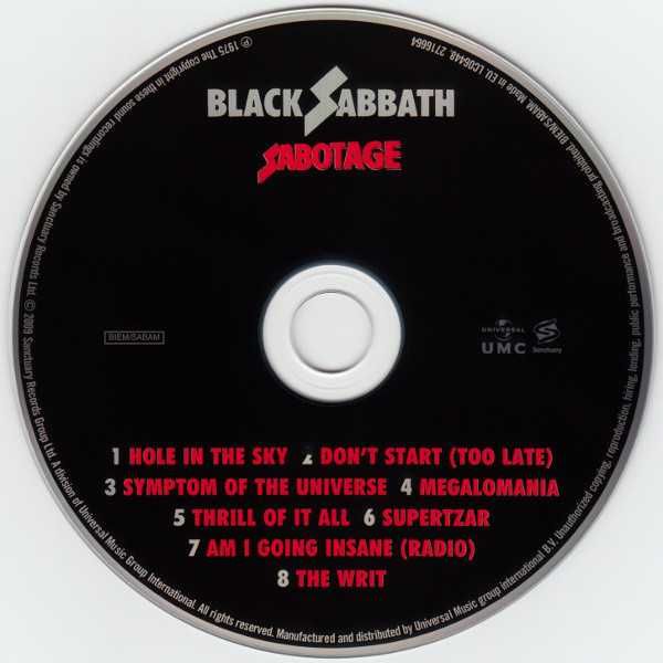 CD Black Sabbath - Sabotage 1975