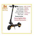 KuKirin G2 Pro model 2025 trotineta, 45km/h, Baterie 15.6Ah + Scaun