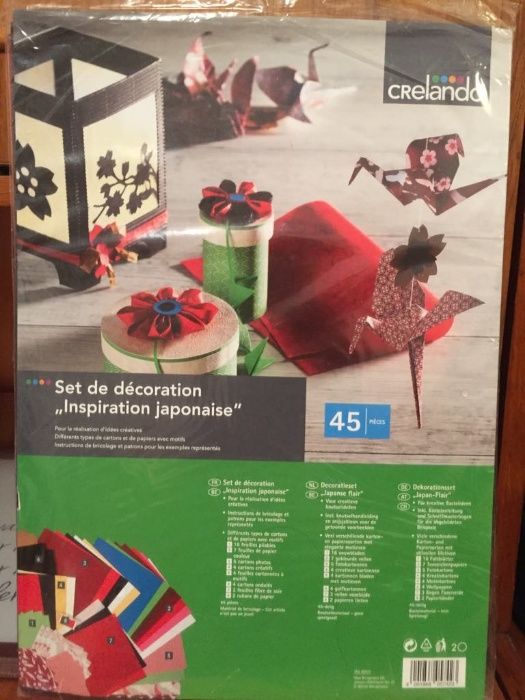 Set origami de inspiratie japoneza, 45 piese