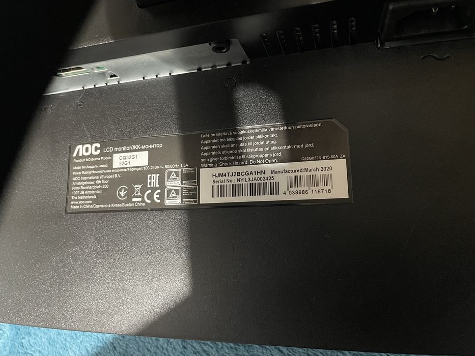 Monitor gaming aoc 32 inch qhd 144hz