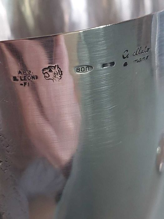 Сребърни чаши,проба 800  за вино вода - 180- 250 мл.сребърна чаша