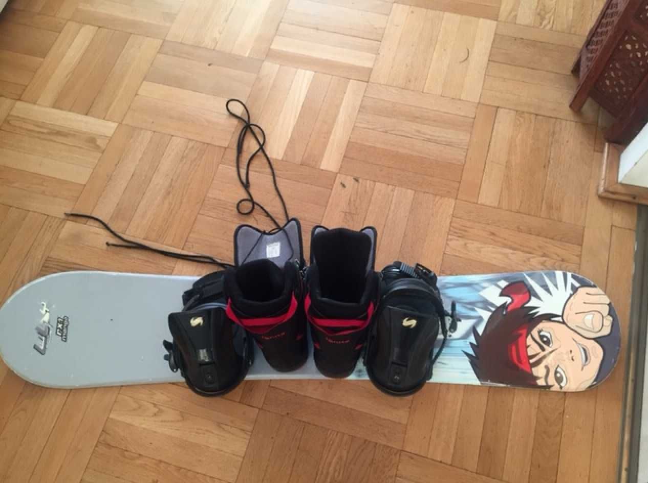 Vând placa snowboard 140 cm+ legături SX180+boots Ignite mărimea 39