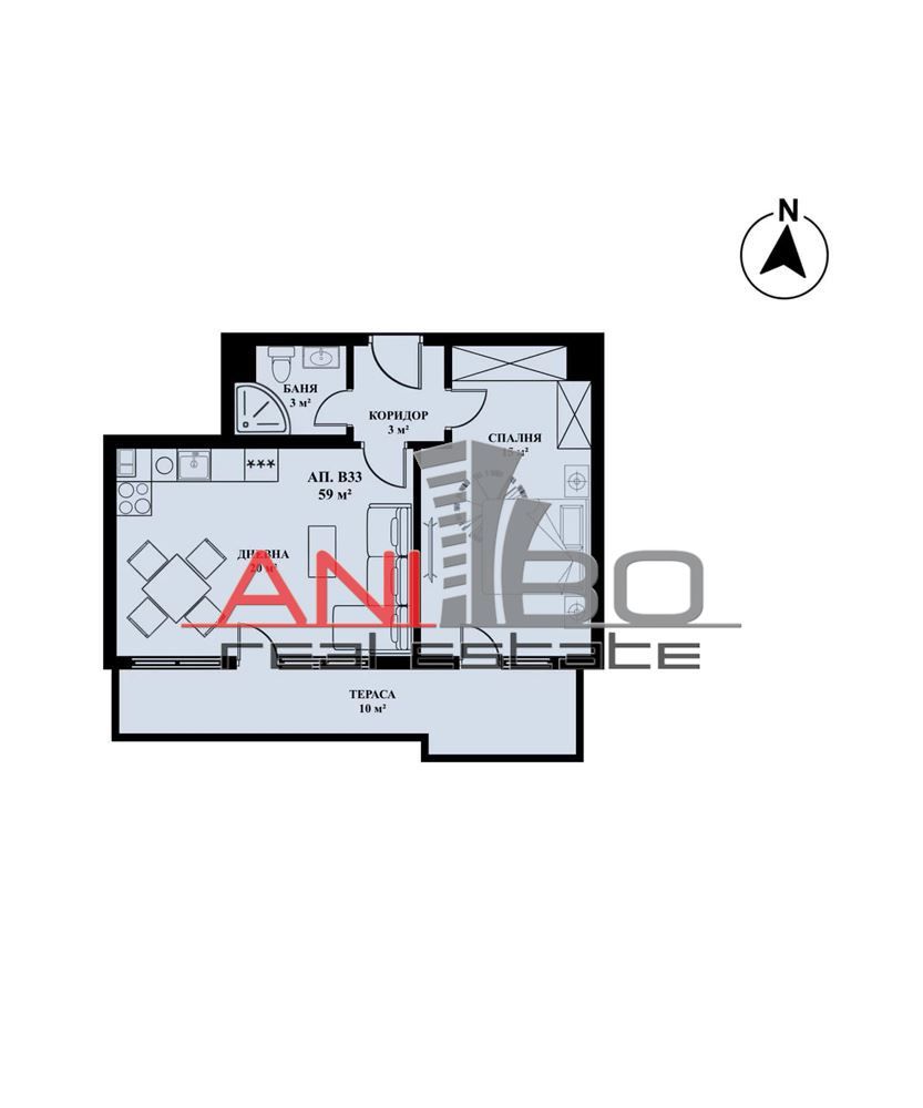 Продава се Двустаен апартамент в София, Люлин 5 - 70 кв.м за 1494 €/кв.м - Снимка #4