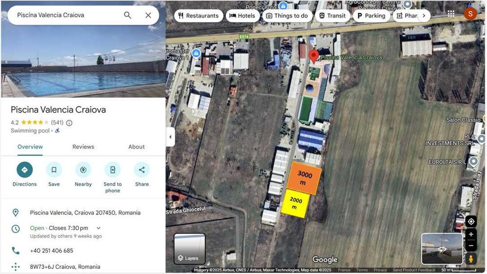 Teren 2000 mp comercial/industrial Calea Bucuresti Pielesti