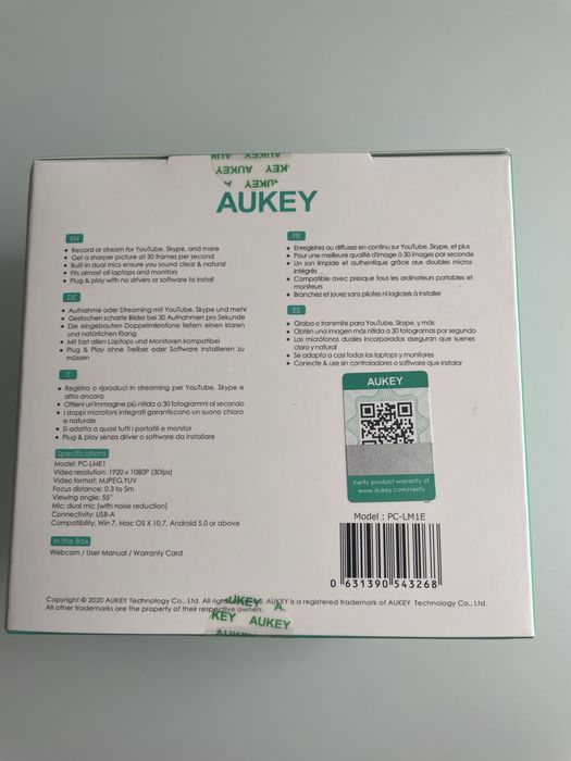 Camera web Aukey 1080P Full HD