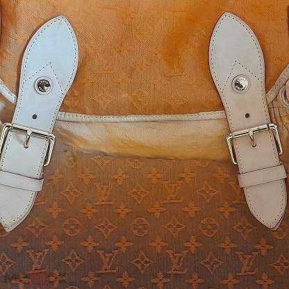 Louis Vuitton Orange Monogram Denim Sunrise сумка  / Made in Frane