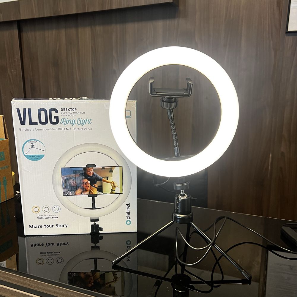 Platinet Ring Lamp With Phone Holder PMRL8 LED лампа с метален трипод