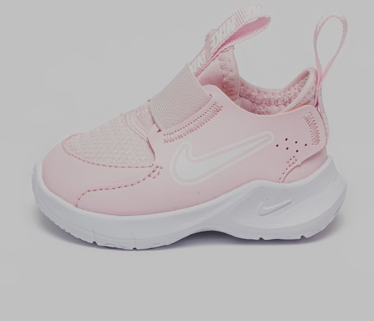 Nike, Спортни обувки Flex Runner 3 с лесно обуване, Бял, Пастелнорозов
