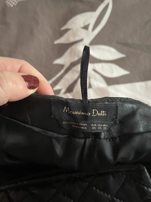 Fusta piele naturala Massimo Dutti
