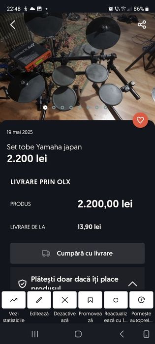 Set tobe electronice Roland TD 10,TD11 ,TD20,TD 20 si Yamaha