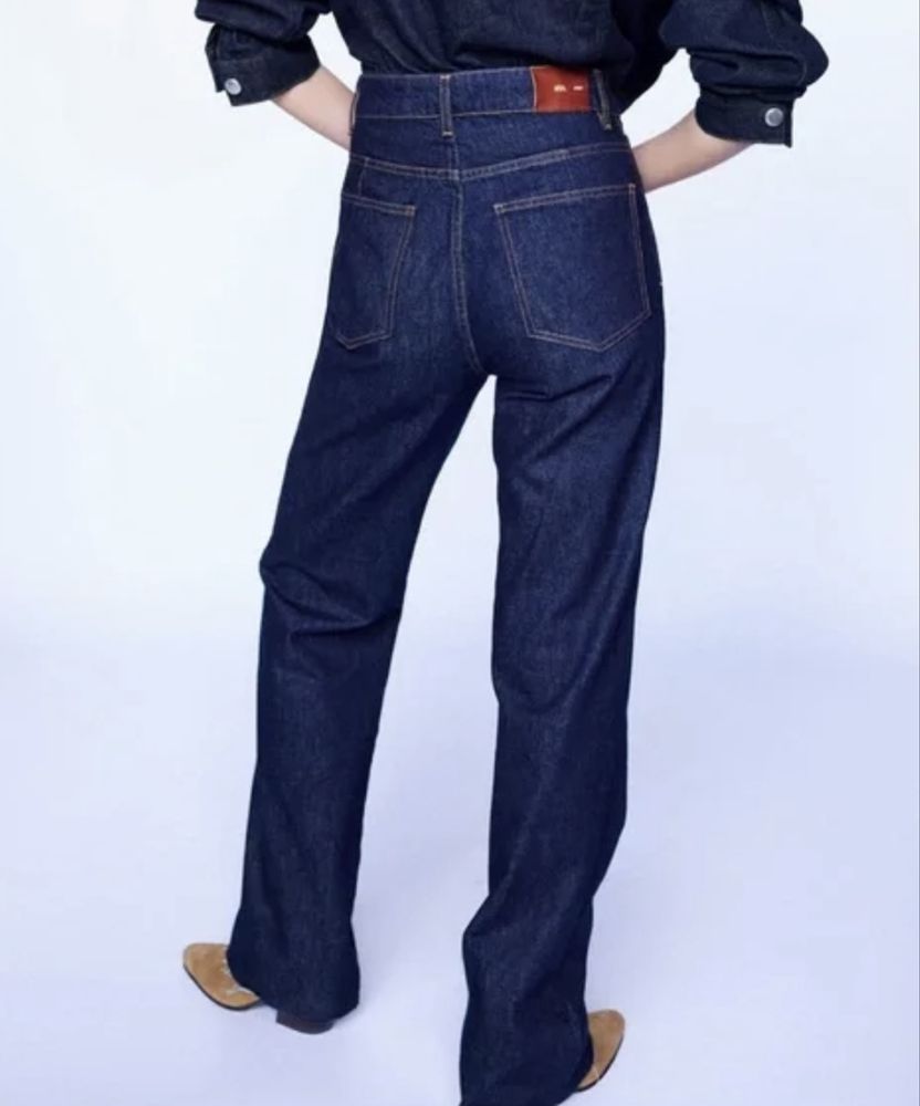 Дънки Zara wide leg high waist / Зара 34 размер