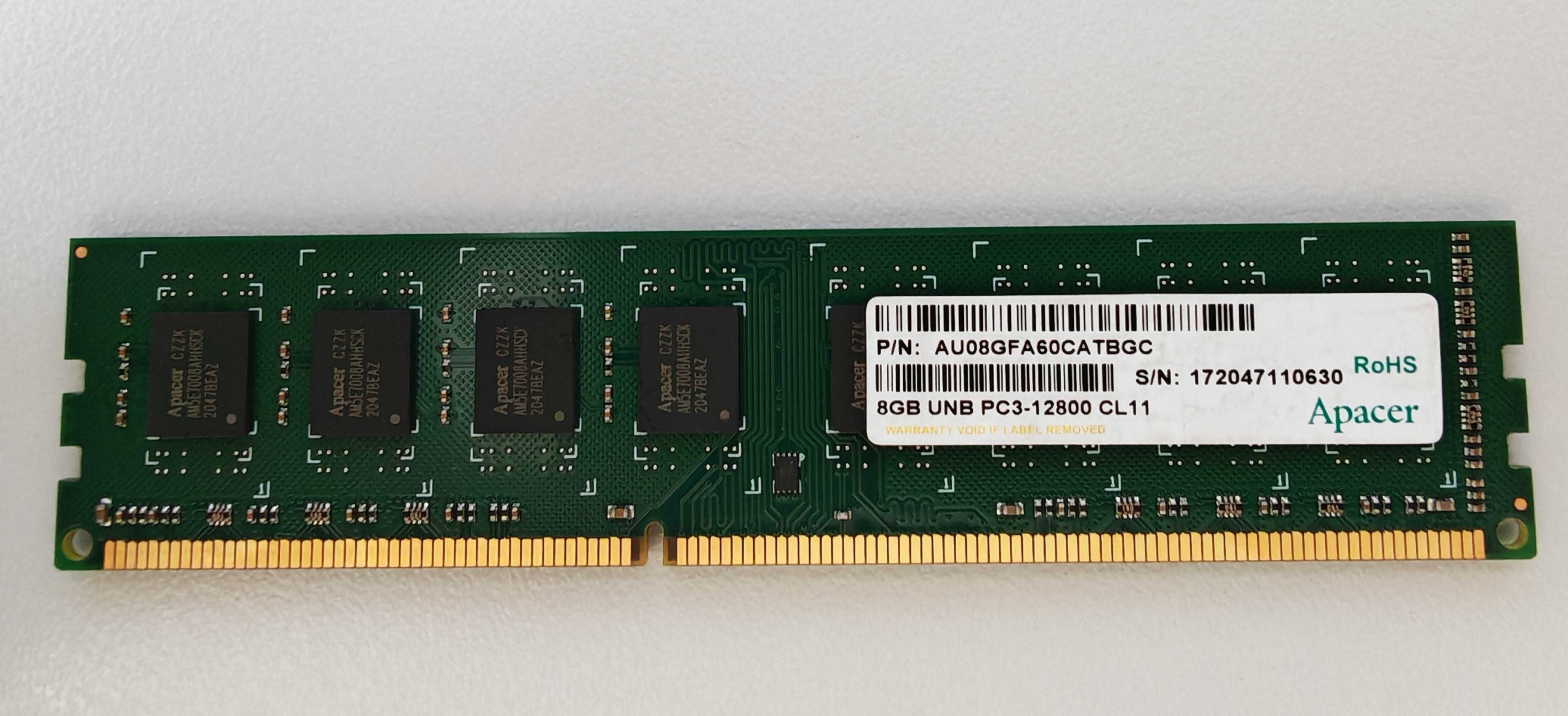 Apacer памет RAM 8GB DDR3 DIMM 512x8 1600MHz - AU08GFA60CATBGC