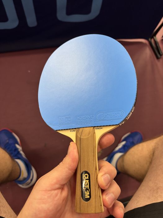 Paleta ping pong Custom Table Tennis Pure Hinoki + Xiom Vega Korea