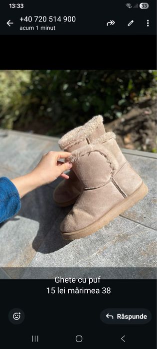 Papuci si masuta in stare foarte buna