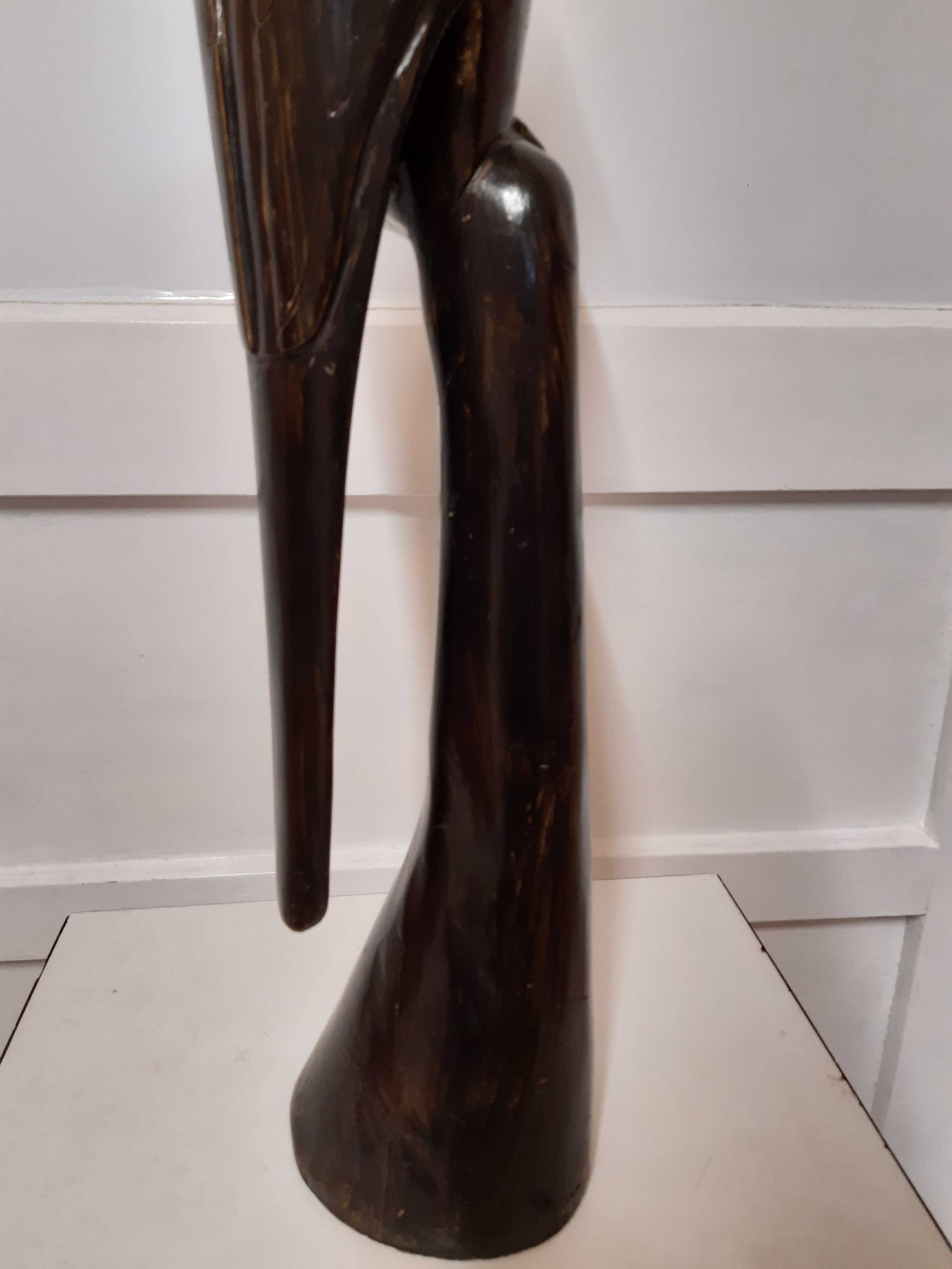 Papagal sculptat in lemn usor, inaltime 59cm,