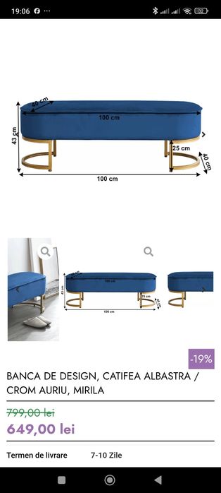 Bancheta/canapea hol