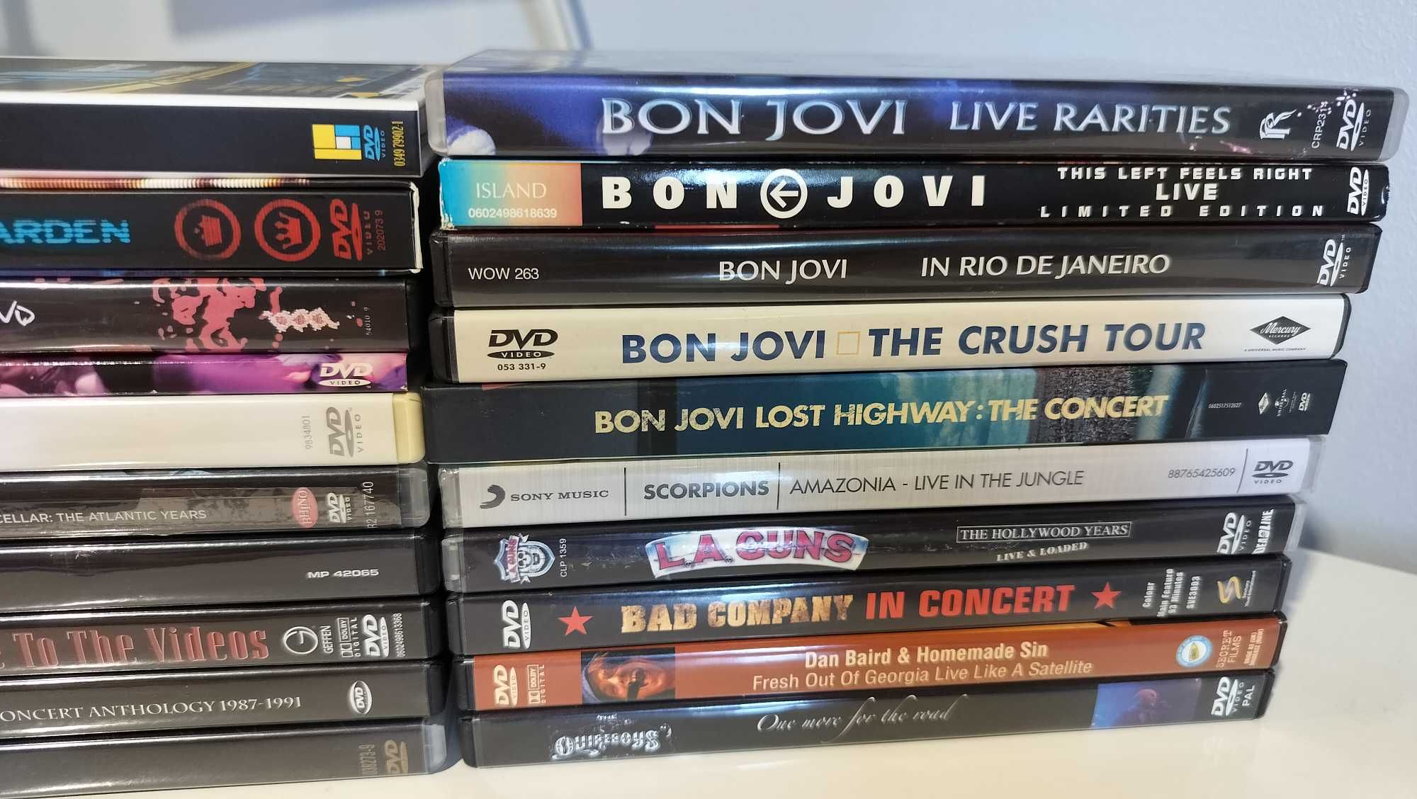 Colectie DVD-uri hard rock Bon Jovi, Scorpions, Guns N' Roses etc