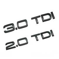 Emblema 2.0 TDI, 3.0 TDI Audi spate portbagaj,Negru lucios