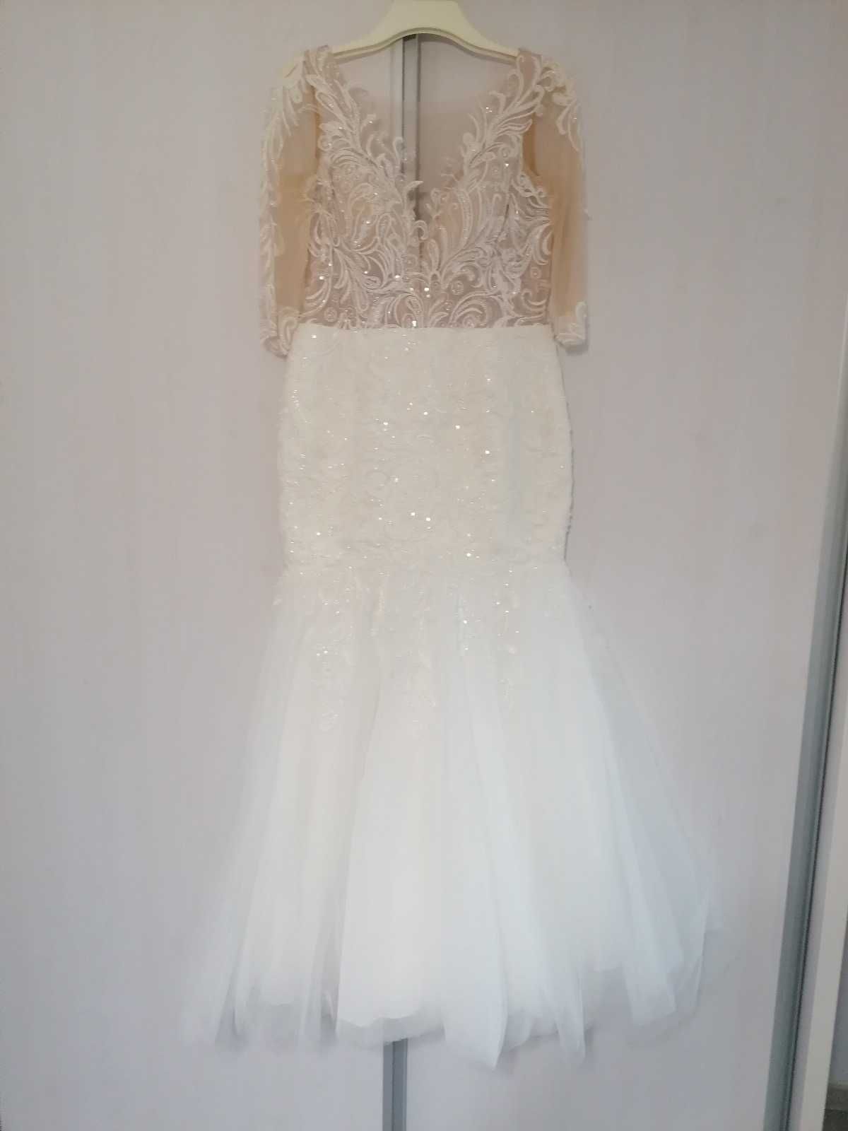 Rochie Mireasa Altesse , model Nayan(corset nude+fusta alba)