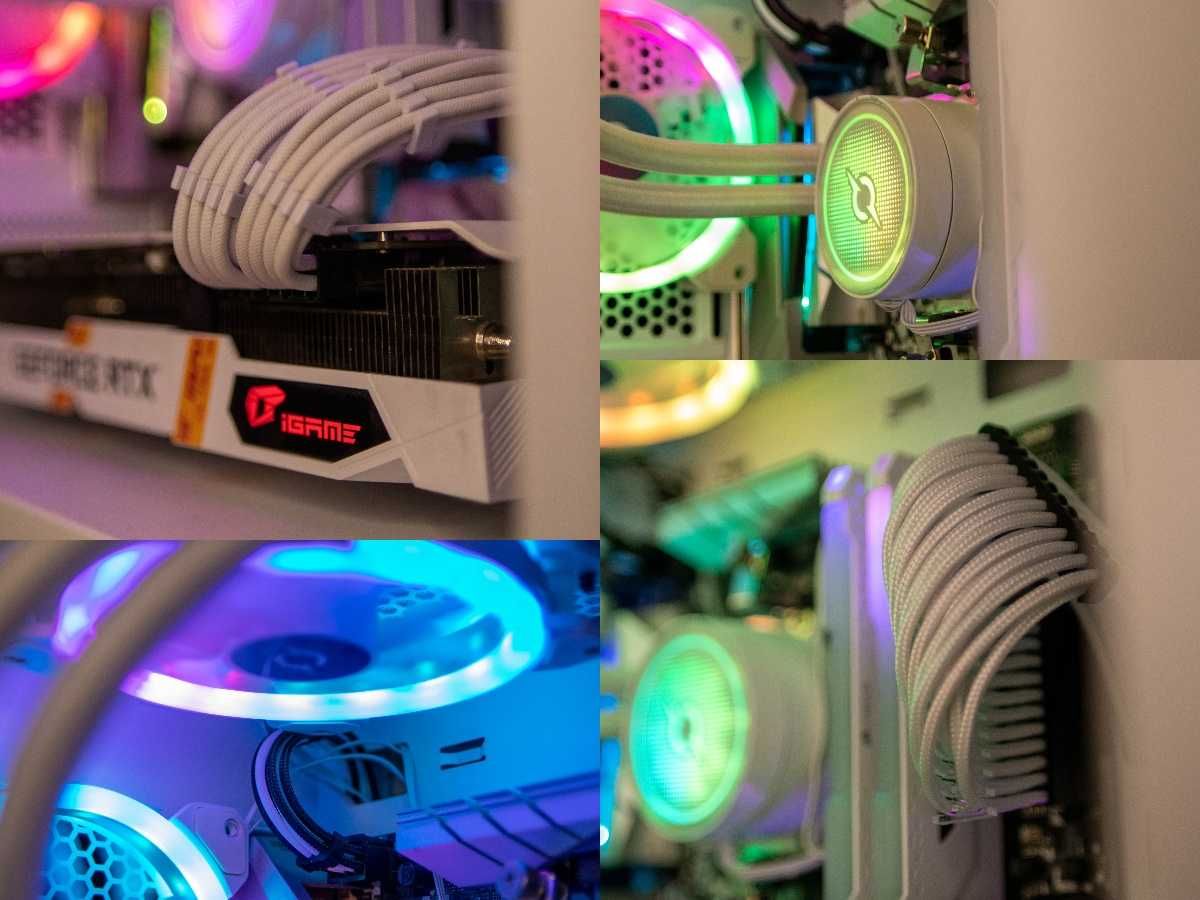 Sistem PC Gaming RTX 3060 12GB White Ryzen 7 3800X RGB 16GB 2.5 TB SSD