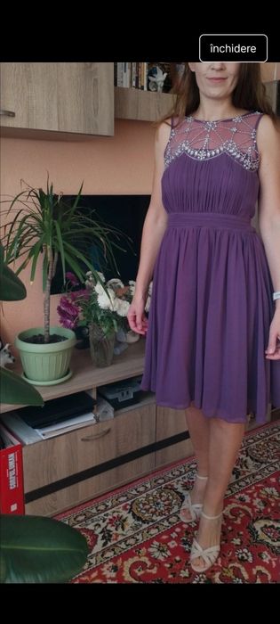 Rochie de ocazie mov Floyd by Smith