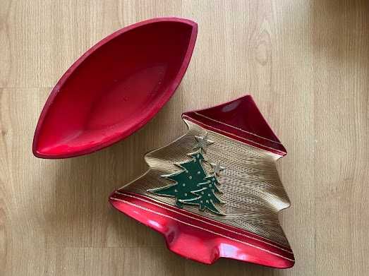 Красиви стъклени коледни чинии/плата и други