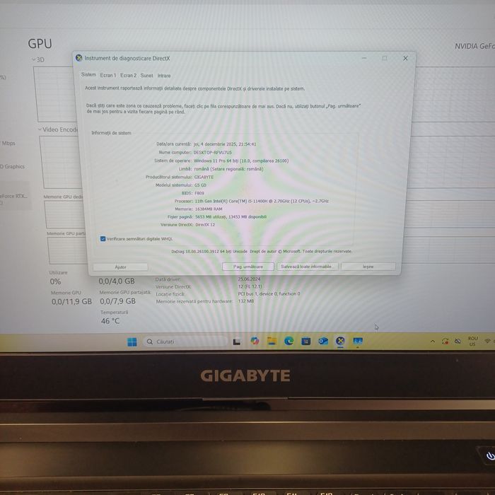 Hope Amanet P1/ Laptop Gigabyte G5 GD i5-11400H 16 GB RAM NVIDIA 3050