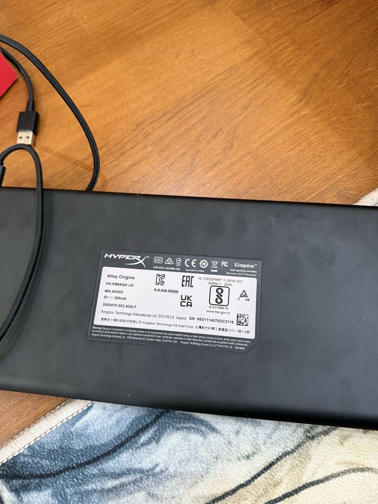 HyperX keyboard.