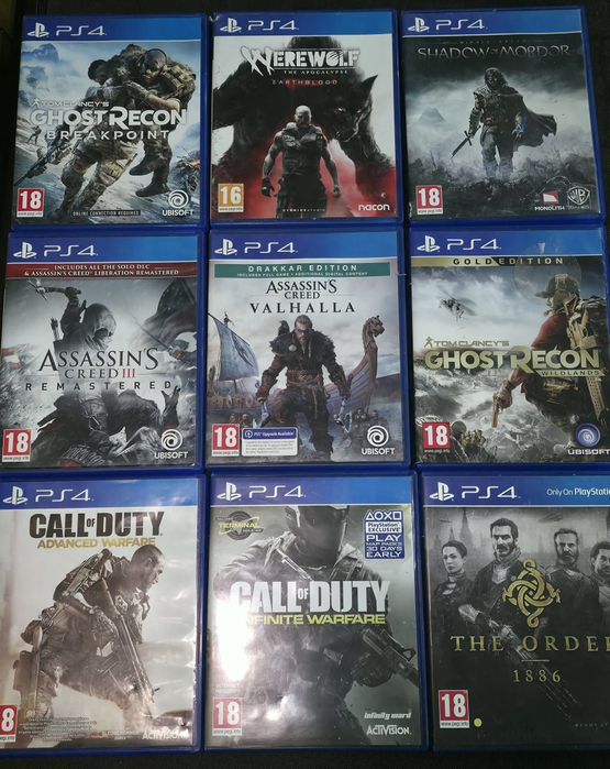 Продавам игри за PS4. Цената е за всички