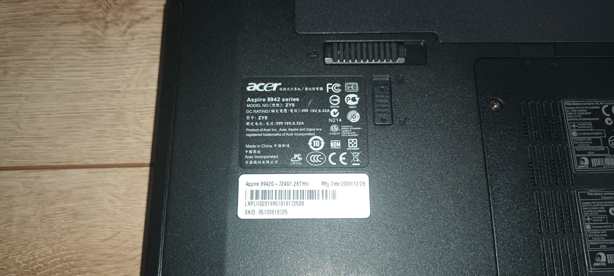 Laptop Acer gaming i7