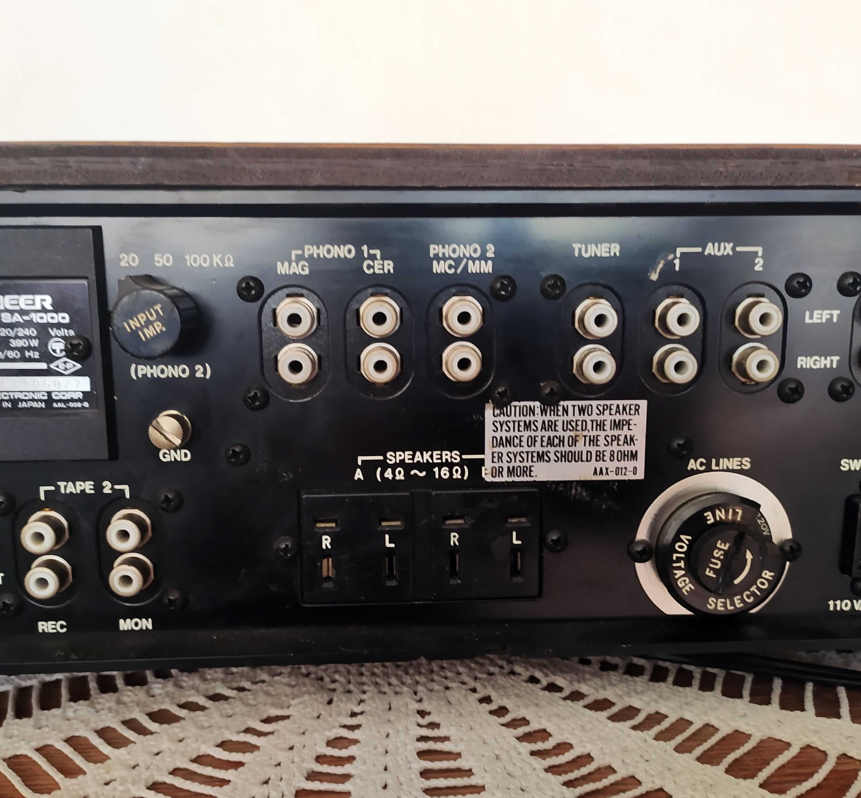 Pioneer SA-1000, стерео усилвател Пионер