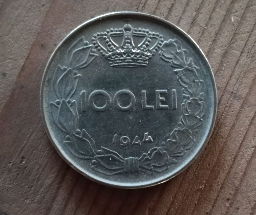 Moneda 100 lei Regele Mihai 1944