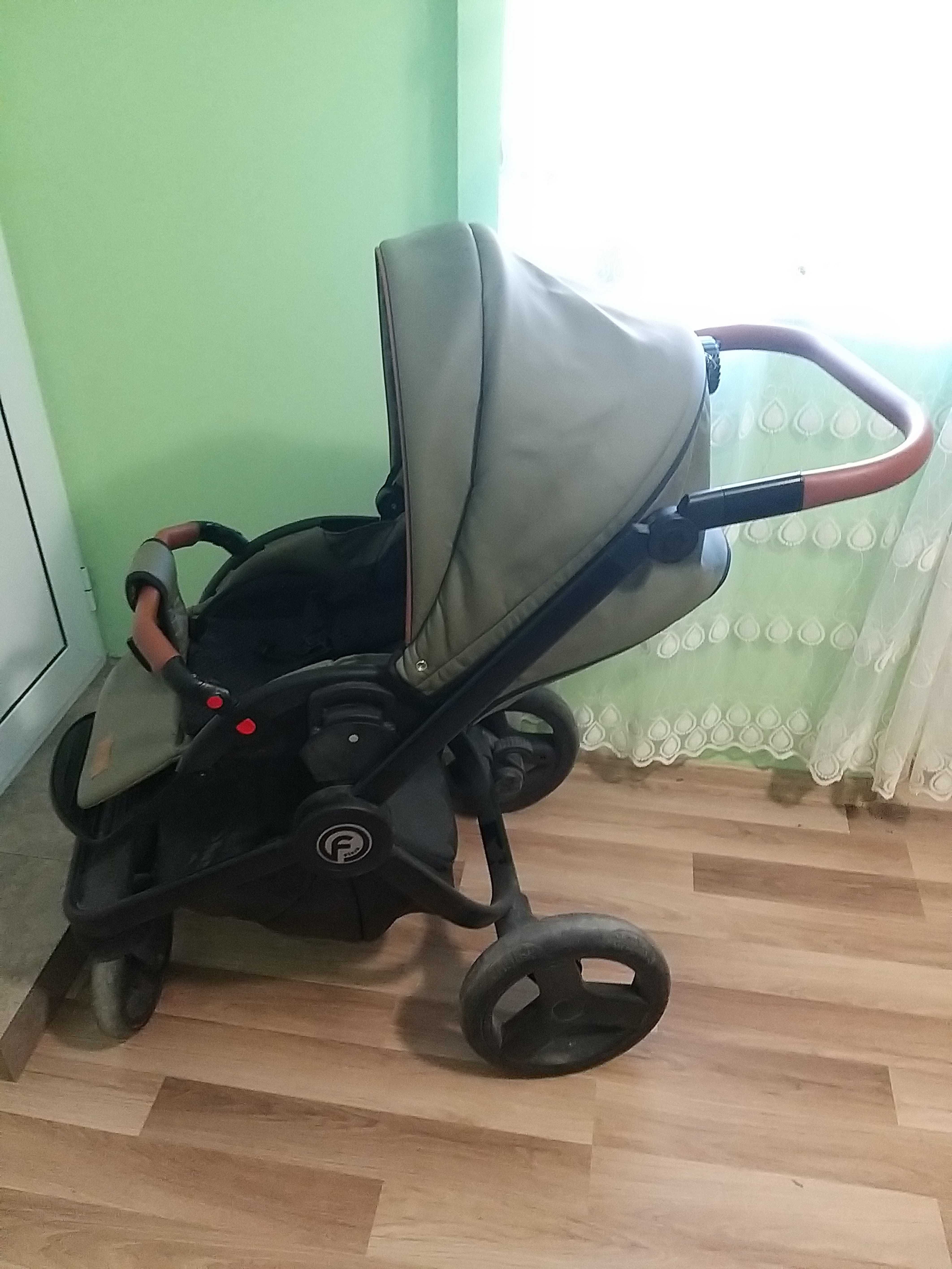 Бебешка количка 3 в 1 Krausman, Topaz Lux Olive