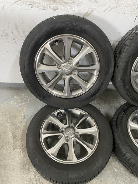 Jante 14 originale Hyundai I10,Kia anvelope +senzori 4x100