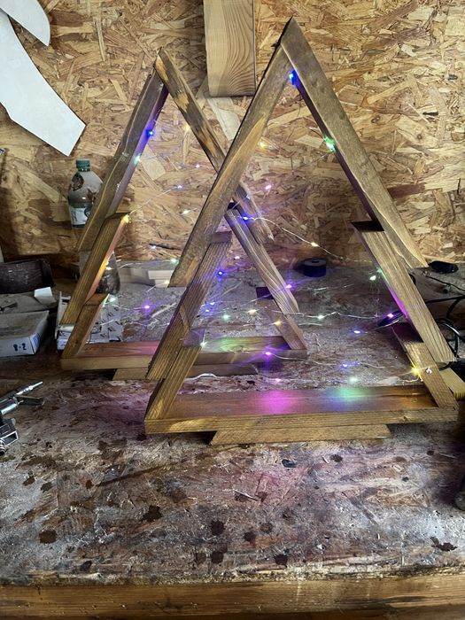 Дървени Коледни елхички