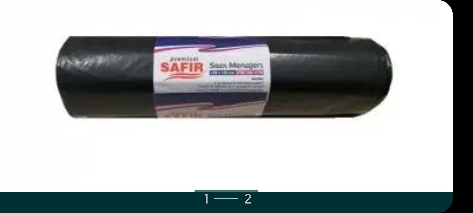 Saci de gunoi menajer SAFIR 240 l la rola , LDPE , negri , 10 buc,