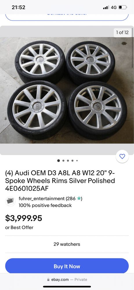 Jante OEM Audi A8L W12