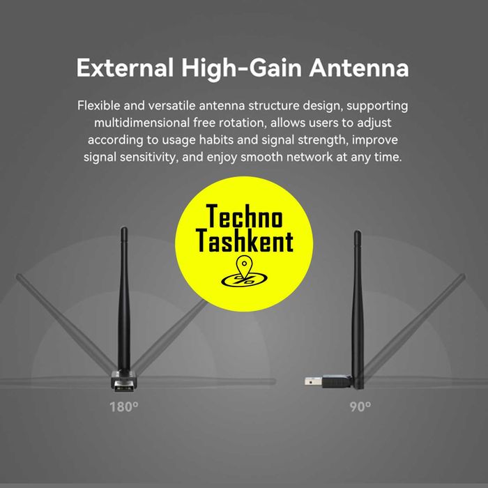 Сетевой адаптер LB-Link BL-WN300AX Wi-Fi 6, usb wi-fi адаптер, 2.4 Ггц