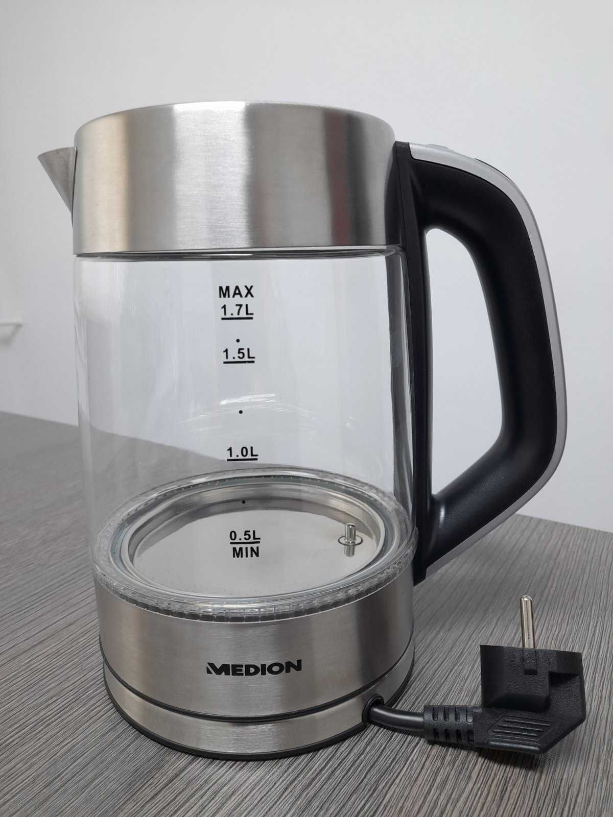Чисто нови немски кани Medion 1.7 L, 2200 W, Inox